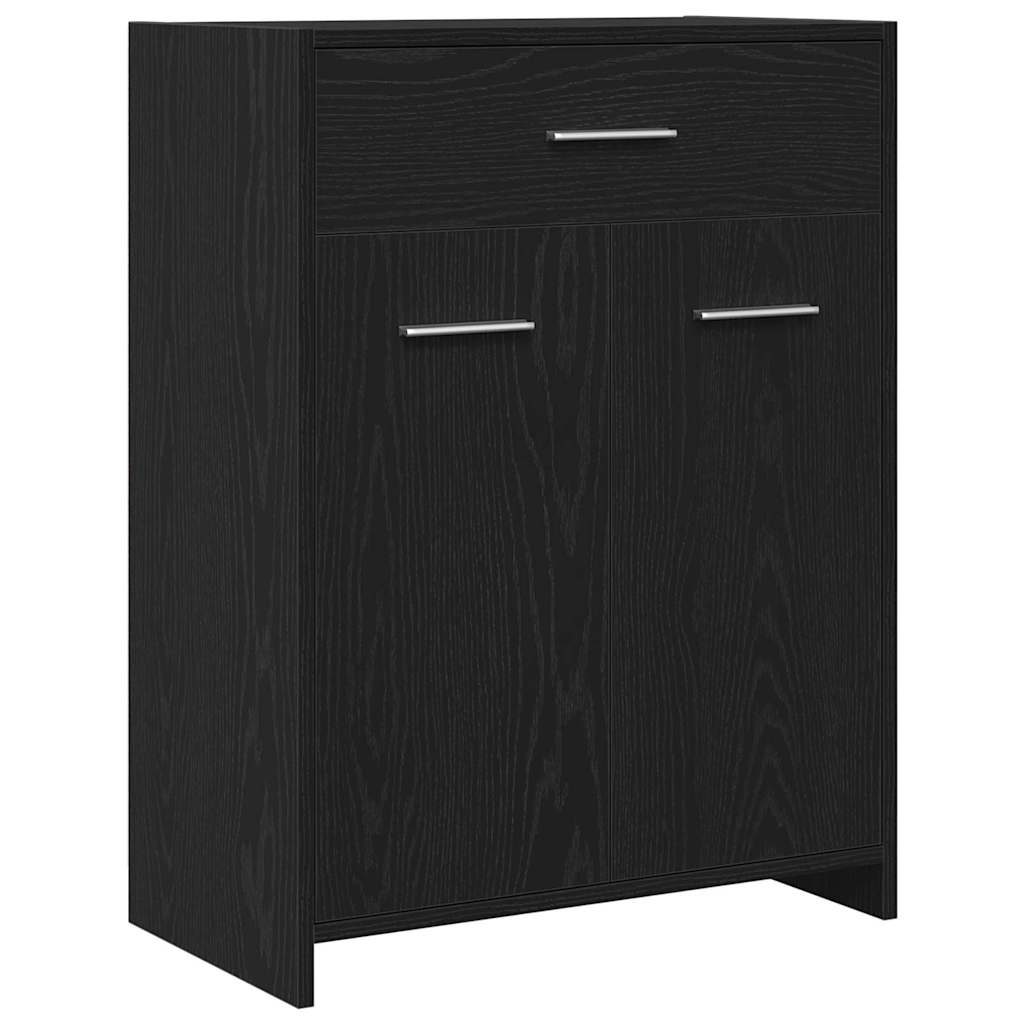 Bathroom Furniture Set 4 pcs Black Oak 30 x 30 x 183.5 cm